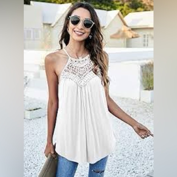 NWOT SIZE L Elegant White Blouse with Subtle Detailing - Picture 1 of 7
